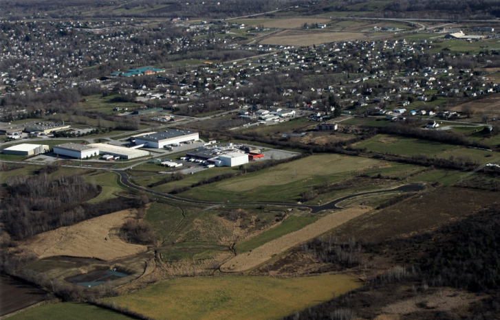 Aerial view of the St Albans Town Industrial Park